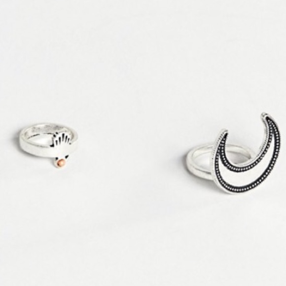 Sacred Hawk & Moon Ring Bundle Set - NWOT - Picture 2 of 8